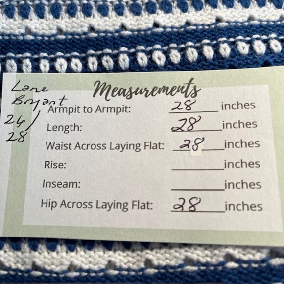 Lane Bryant Plus Size Blue & White Open Weave Short Sleeve Cardigan- Size 26/28 - Picture 7 of 8